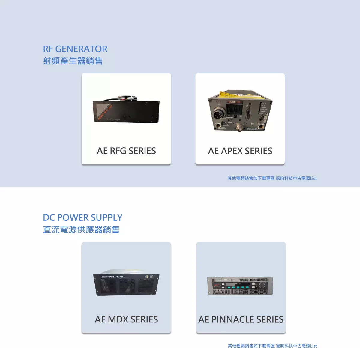 射頻電源銷售,RF GENERATOR,POWER SUPPLY,電源供應器銷售,瑞昫科技